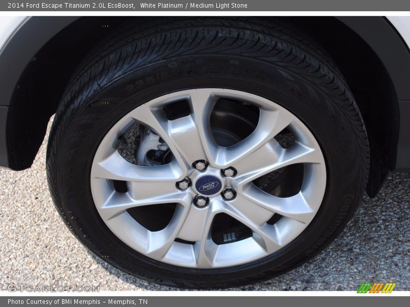 White Platinum / Medium Light Stone 2014 Ford Escape Titanium 2.0L EcoBoost