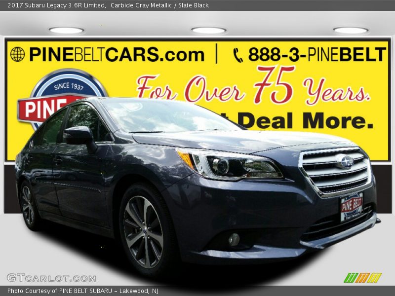 Carbide Gray Metallic / Slate Black 2017 Subaru Legacy 3.6R Limited