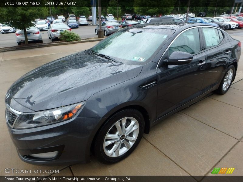 Corsa Blue / Gray 2011 Kia Optima EX