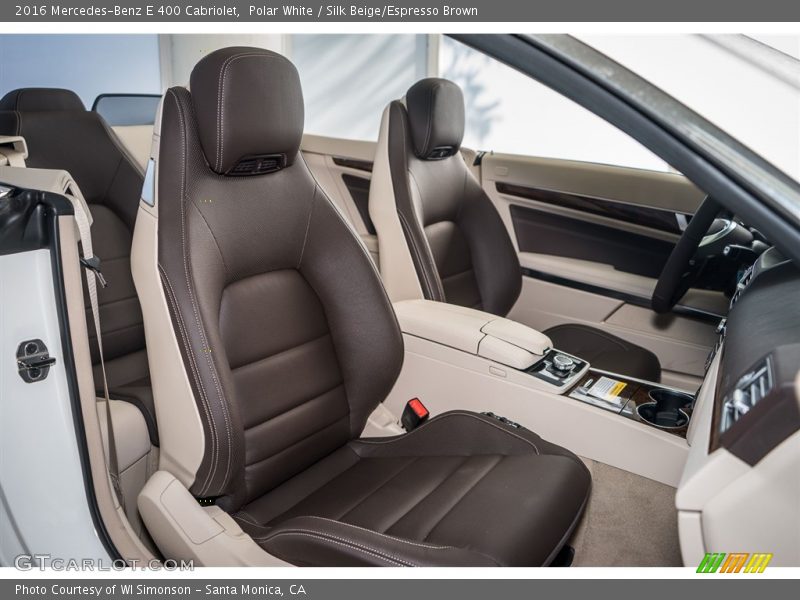 Polar White / Silk Beige/Espresso Brown 2016 Mercedes-Benz E 400 Cabriolet