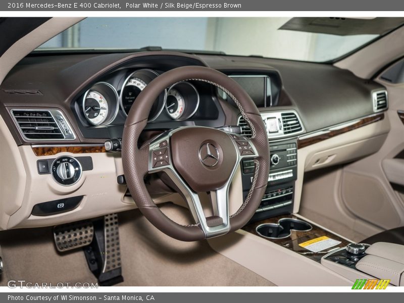 Polar White / Silk Beige/Espresso Brown 2016 Mercedes-Benz E 400 Cabriolet