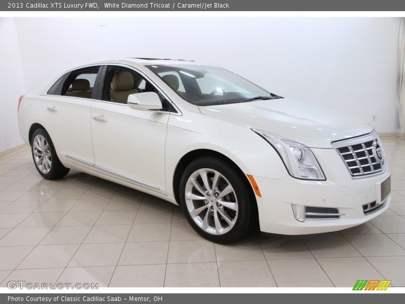 White Diamond Tricoat / Caramel/Jet Black 2013 Cadillac XTS Luxury FWD