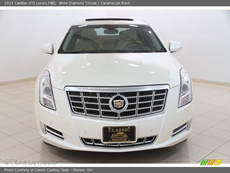 White Diamond Tricoat / Caramel/Jet Black 2013 Cadillac XTS Luxury FWD
