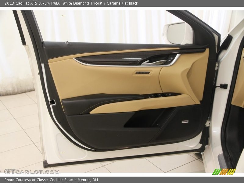 White Diamond Tricoat / Caramel/Jet Black 2013 Cadillac XTS Luxury FWD
