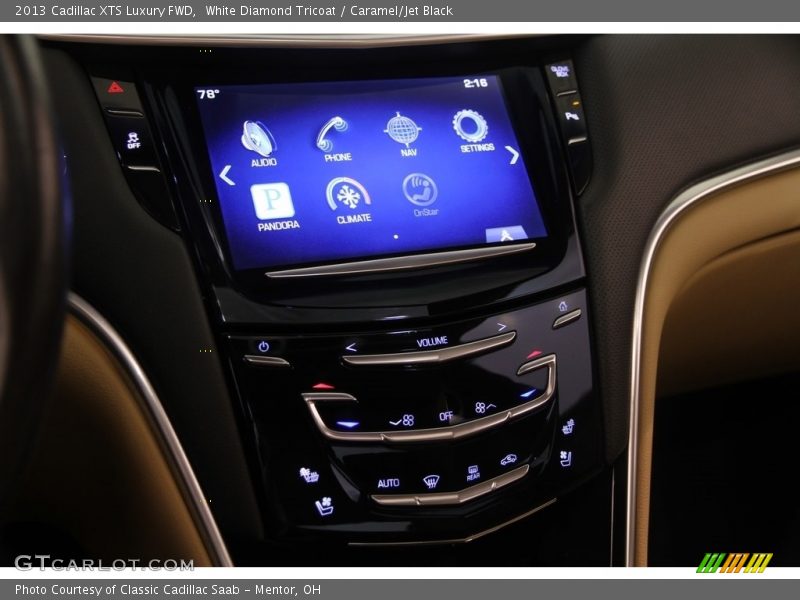 White Diamond Tricoat / Caramel/Jet Black 2013 Cadillac XTS Luxury FWD