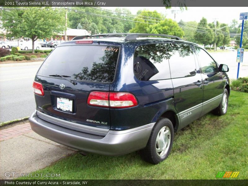 Stratosphere Blue Mica / Gray 2001 Toyota Sienna XLE