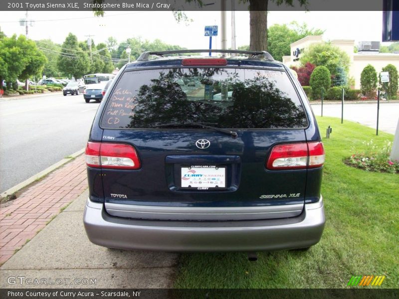 Stratosphere Blue Mica / Gray 2001 Toyota Sienna XLE