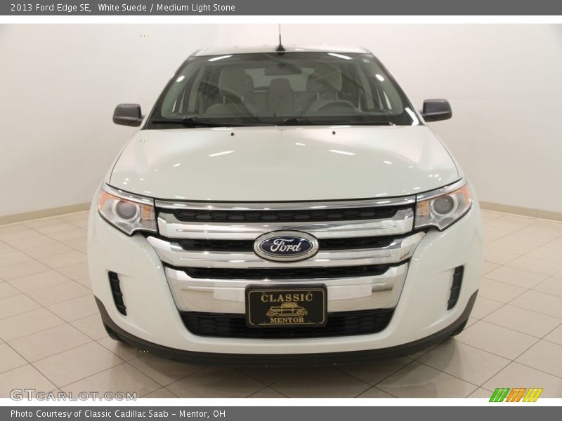 White Suede / Medium Light Stone 2013 Ford Edge SE