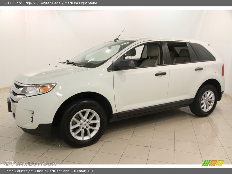 White Suede / Medium Light Stone 2013 Ford Edge SE