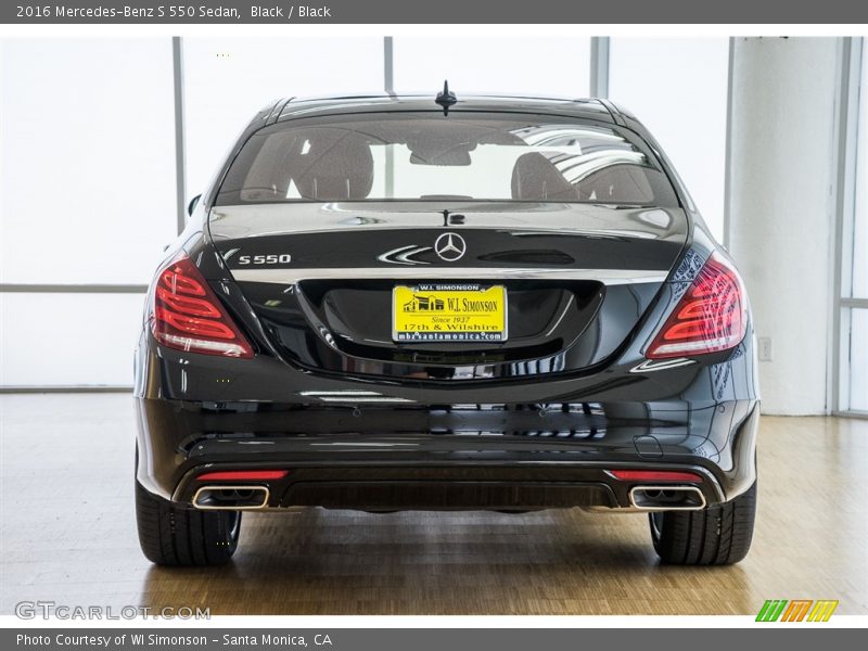 Black / Black 2016 Mercedes-Benz S 550 Sedan