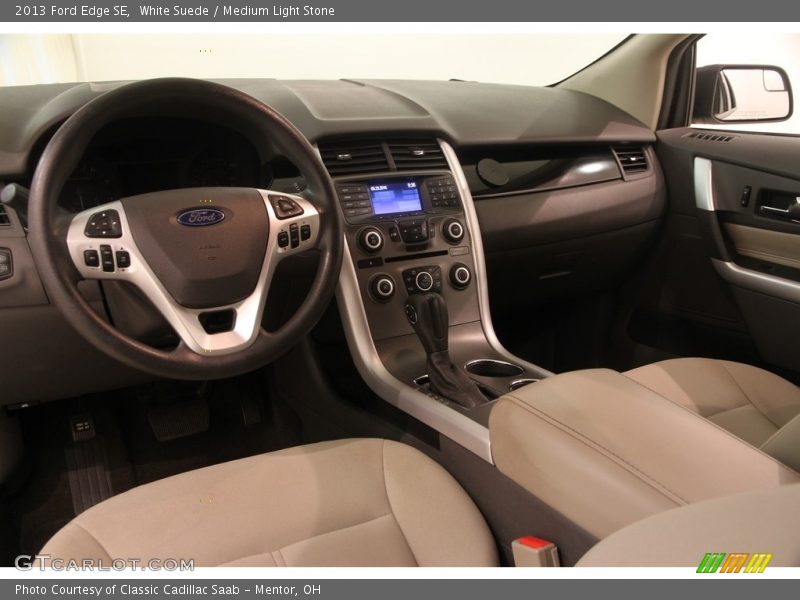 White Suede / Medium Light Stone 2013 Ford Edge SE