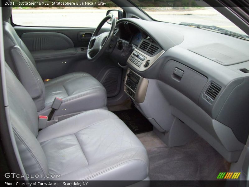 Stratosphere Blue Mica / Gray 2001 Toyota Sienna XLE