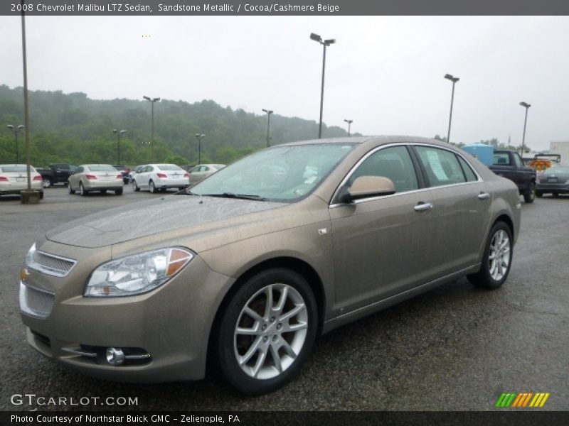 Sandstone Metallic / Cocoa/Cashmere Beige 2008 Chevrolet Malibu LTZ Sedan