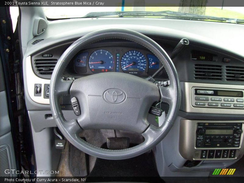 Stratosphere Blue Mica / Gray 2001 Toyota Sienna XLE