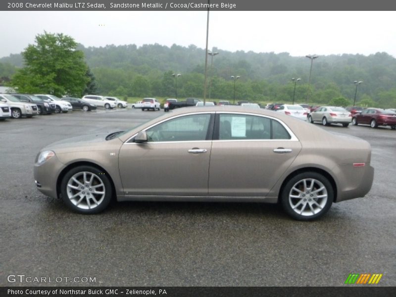 Sandstone Metallic / Cocoa/Cashmere Beige 2008 Chevrolet Malibu LTZ Sedan