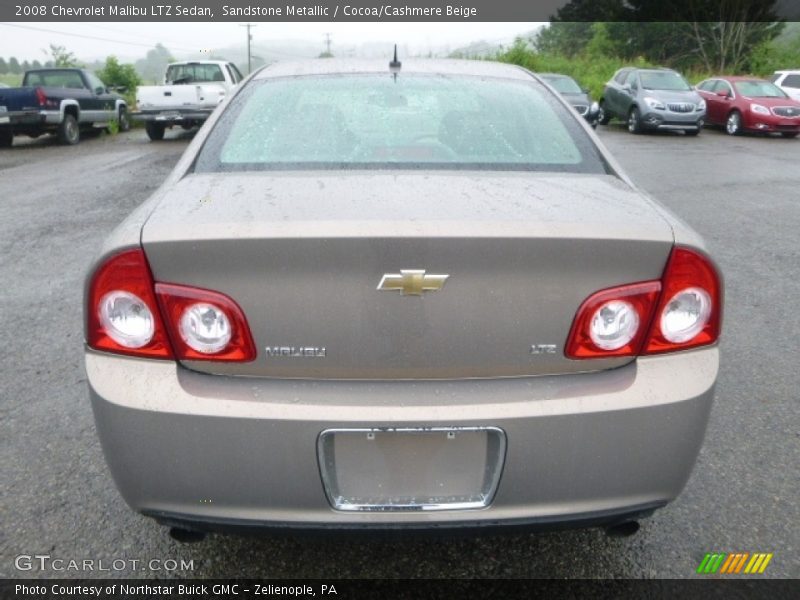 Sandstone Metallic / Cocoa/Cashmere Beige 2008 Chevrolet Malibu LTZ Sedan