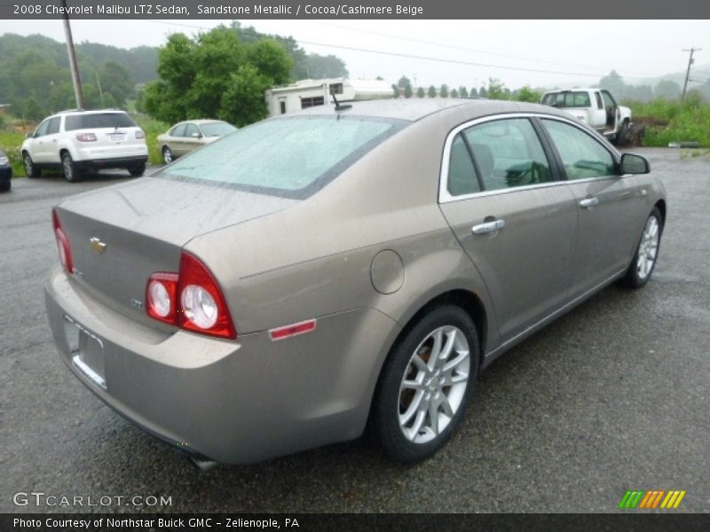Sandstone Metallic / Cocoa/Cashmere Beige 2008 Chevrolet Malibu LTZ Sedan