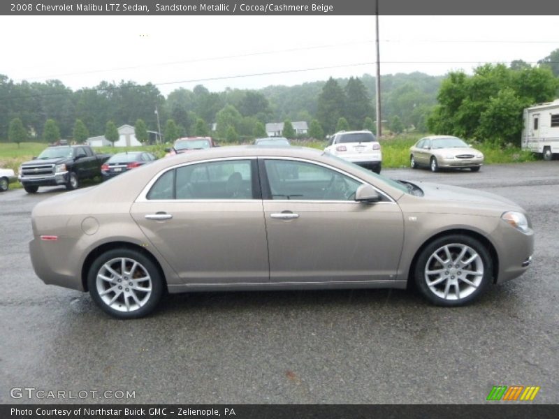Sandstone Metallic / Cocoa/Cashmere Beige 2008 Chevrolet Malibu LTZ Sedan