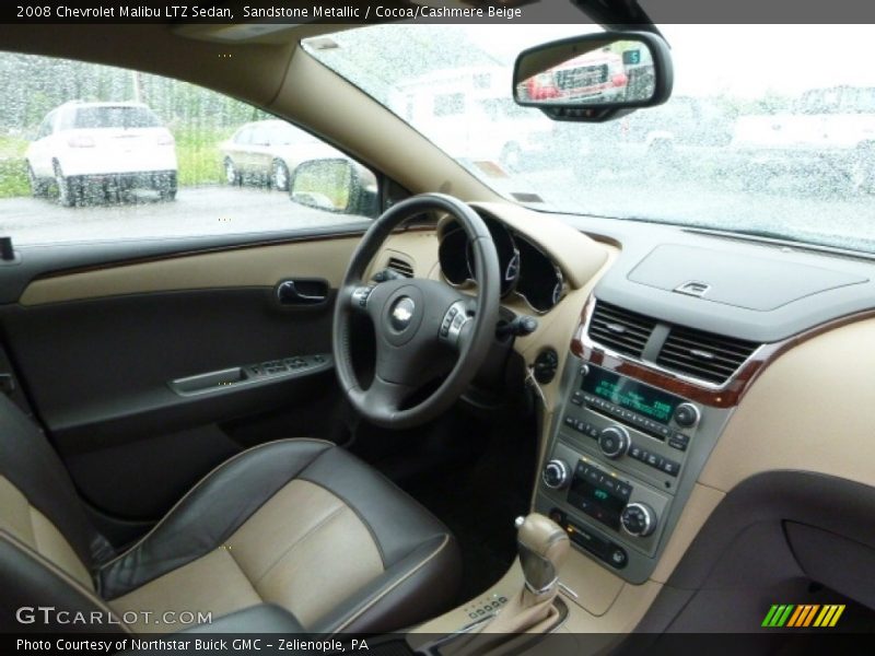 Sandstone Metallic / Cocoa/Cashmere Beige 2008 Chevrolet Malibu LTZ Sedan
