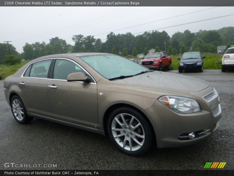 Sandstone Metallic / Cocoa/Cashmere Beige 2008 Chevrolet Malibu LTZ Sedan