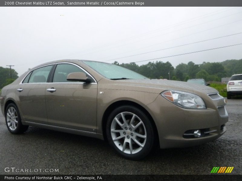 Sandstone Metallic / Cocoa/Cashmere Beige 2008 Chevrolet Malibu LTZ Sedan