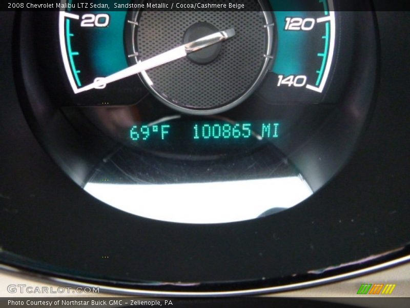 Sandstone Metallic / Cocoa/Cashmere Beige 2008 Chevrolet Malibu LTZ Sedan