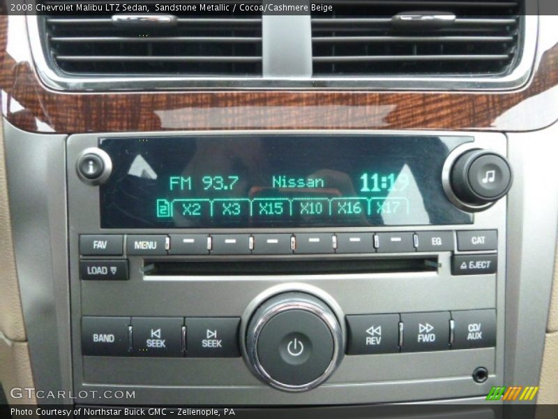 Sandstone Metallic / Cocoa/Cashmere Beige 2008 Chevrolet Malibu LTZ Sedan