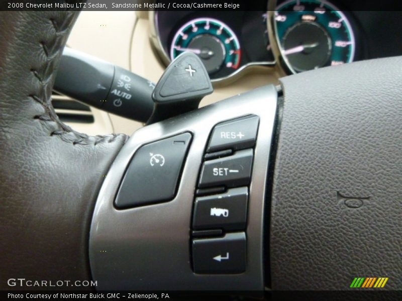 Sandstone Metallic / Cocoa/Cashmere Beige 2008 Chevrolet Malibu LTZ Sedan