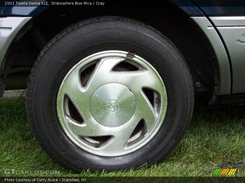 Stratosphere Blue Mica / Gray 2001 Toyota Sienna XLE
