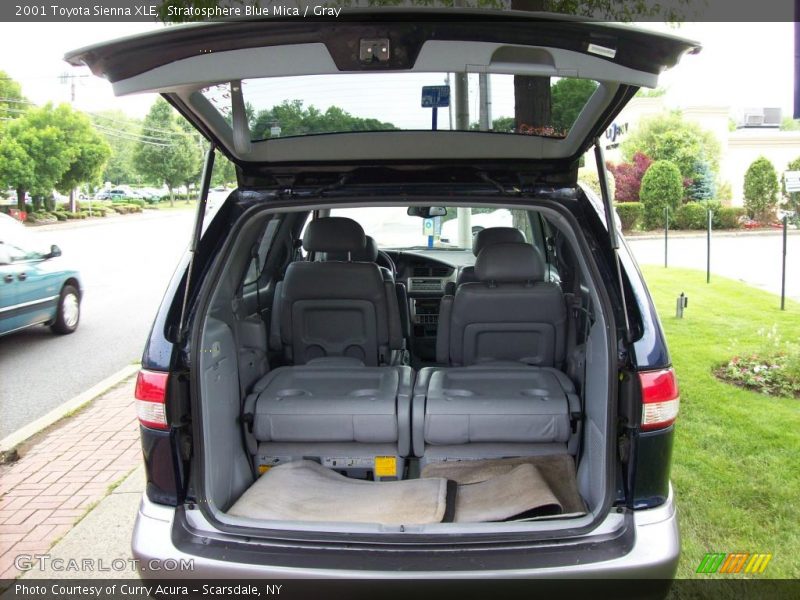 Stratosphere Blue Mica / Gray 2001 Toyota Sienna XLE