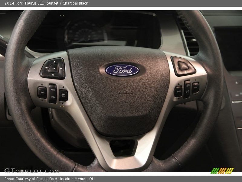 Sunset / Charcoal Black 2014 Ford Taurus SEL