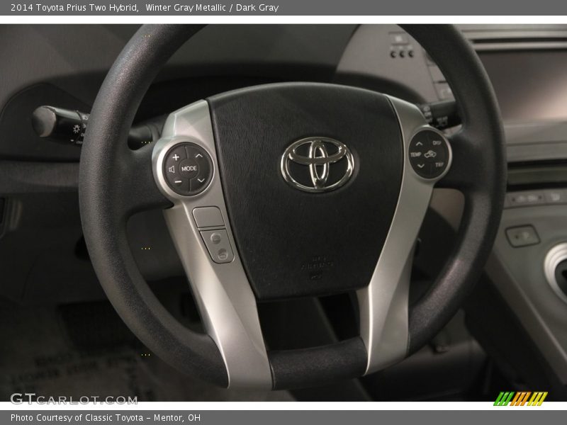 Winter Gray Metallic / Dark Gray 2014 Toyota Prius Two Hybrid