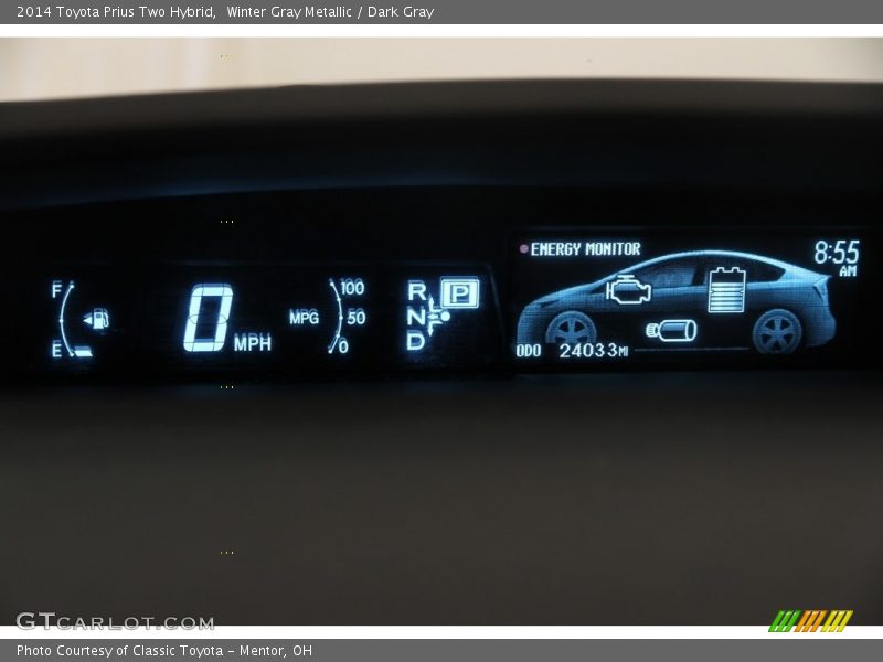 Winter Gray Metallic / Dark Gray 2014 Toyota Prius Two Hybrid