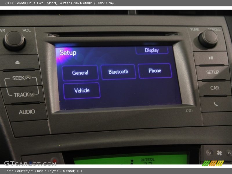 Winter Gray Metallic / Dark Gray 2014 Toyota Prius Two Hybrid