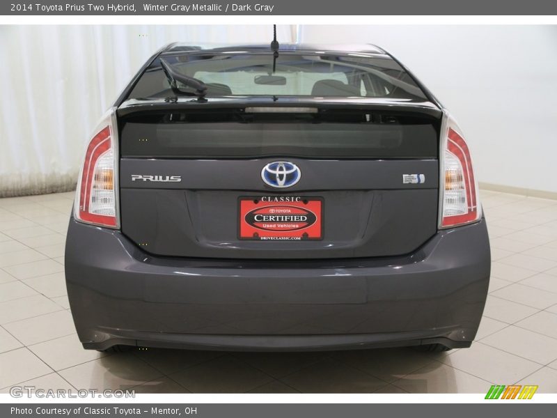 Winter Gray Metallic / Dark Gray 2014 Toyota Prius Two Hybrid
