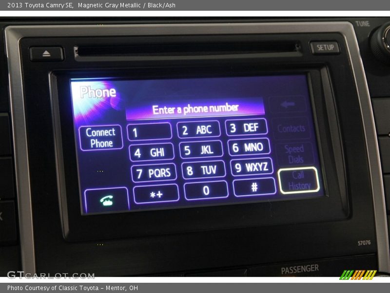 Magnetic Gray Metallic / Black/Ash 2013 Toyota Camry SE