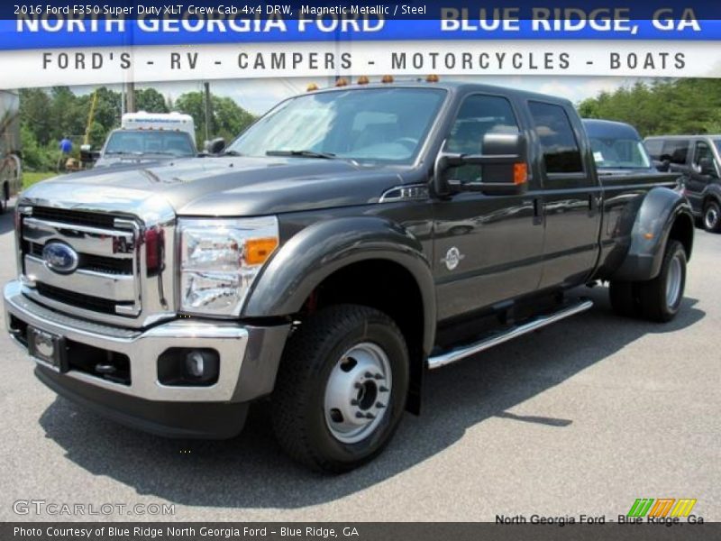Magnetic Metallic / Steel 2016 Ford F350 Super Duty XLT Crew Cab 4x4 DRW