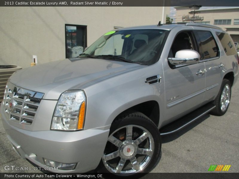 Radiant Silver Metallic / Ebony 2013 Cadillac Escalade Luxury AWD