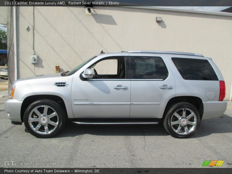 Radiant Silver Metallic / Ebony 2013 Cadillac Escalade Luxury AWD