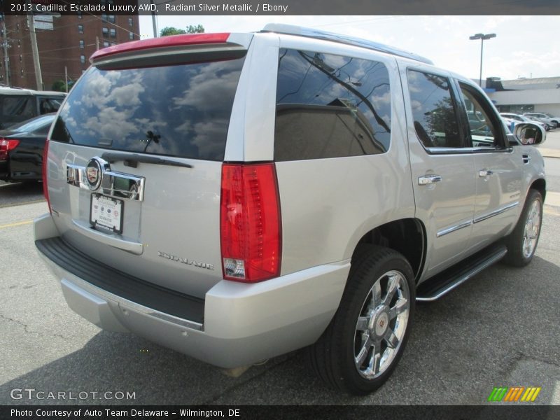 Radiant Silver Metallic / Ebony 2013 Cadillac Escalade Luxury AWD