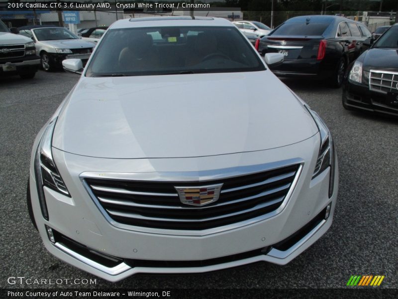 Crystal White Tricoat / Cinnamon 2016 Cadillac CT6 3.6 Luxury AWD