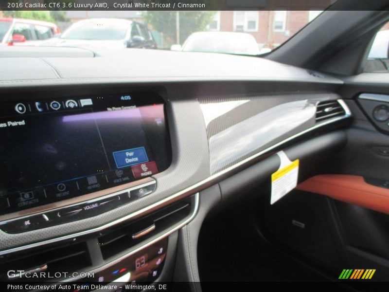 Crystal White Tricoat / Cinnamon 2016 Cadillac CT6 3.6 Luxury AWD