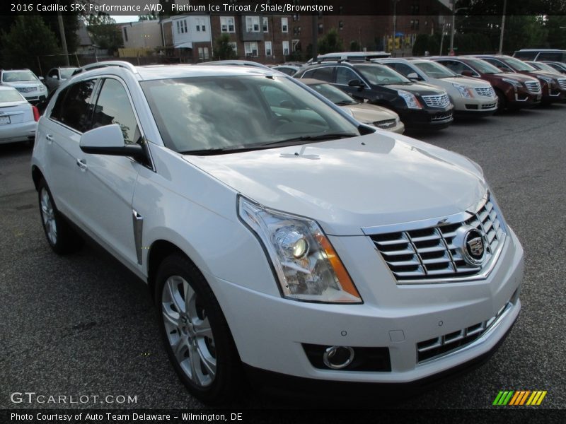 Platinum Ice Tricoat / Shale/Brownstone 2016 Cadillac SRX Performance AWD