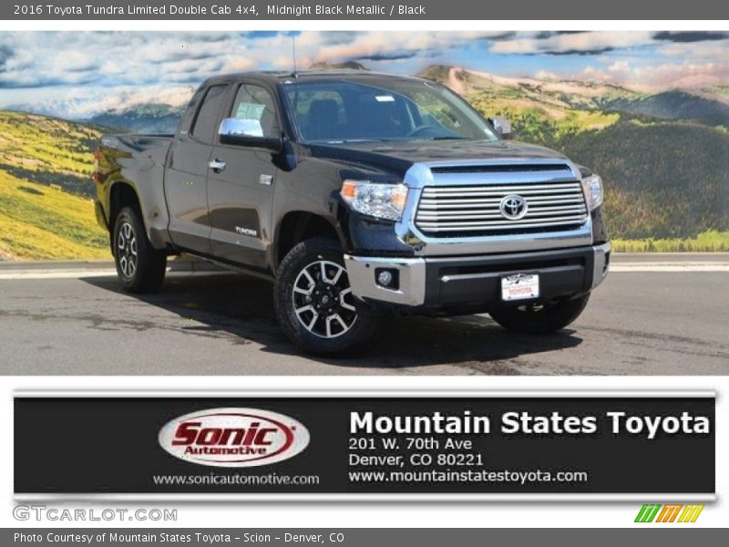 Midnight Black Metallic / Black 2016 Toyota Tundra Limited Double Cab 4x4