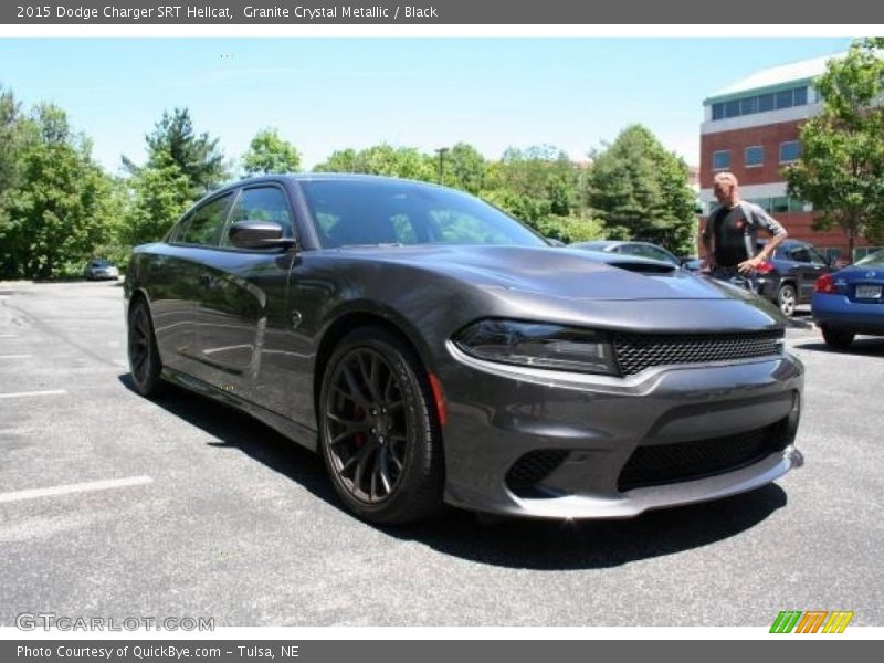 Granite Crystal Metallic / Black 2015 Dodge Charger SRT Hellcat
