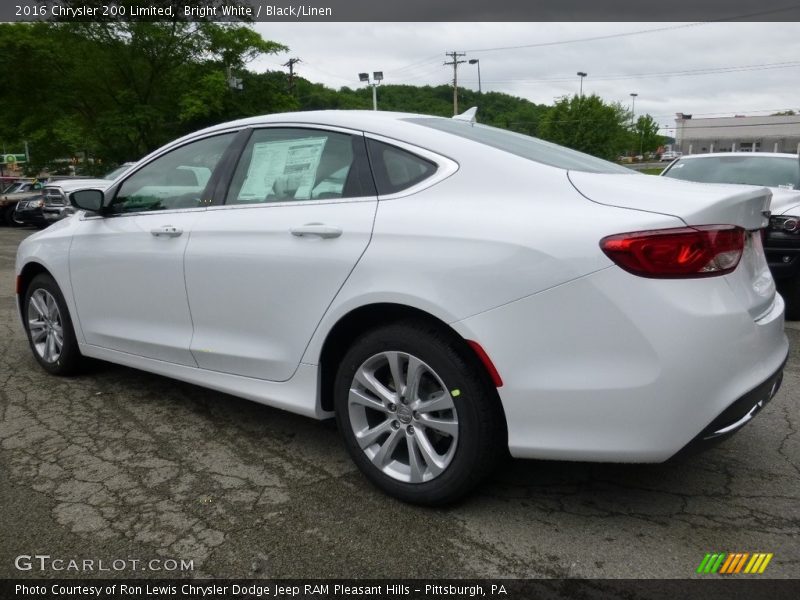 Bright White / Black/Linen 2016 Chrysler 200 Limited