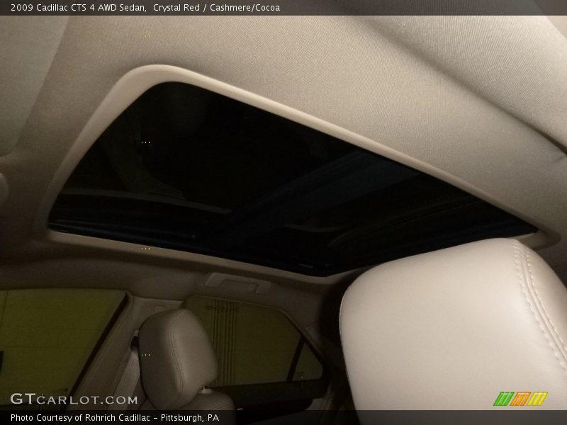 Crystal Red / Cashmere/Cocoa 2009 Cadillac CTS 4 AWD Sedan