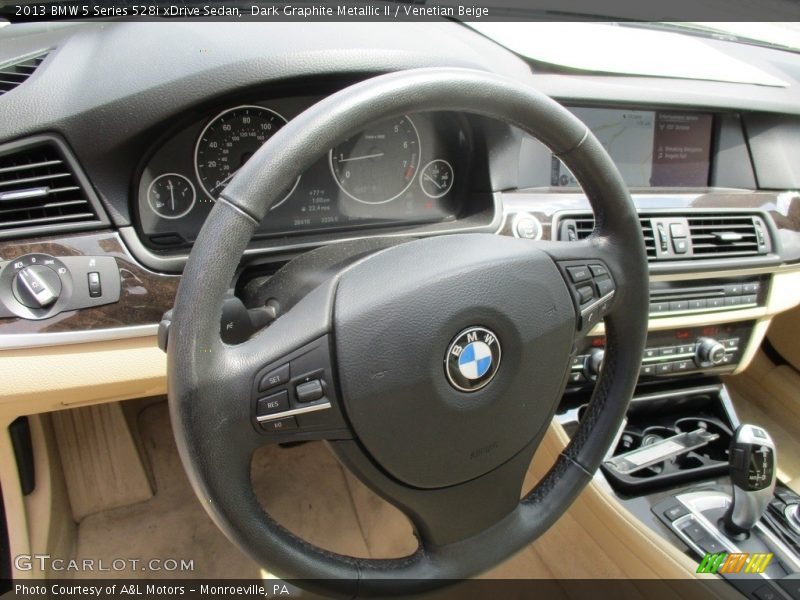 Dark Graphite Metallic II / Venetian Beige 2013 BMW 5 Series 528i xDrive Sedan