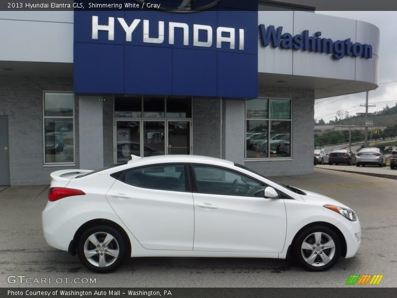 Shimmering White / Gray 2013 Hyundai Elantra GLS