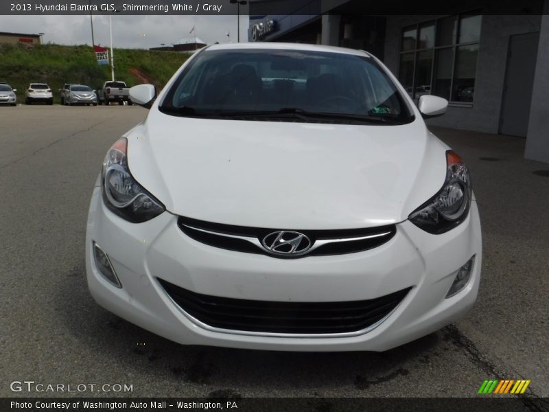Shimmering White / Gray 2013 Hyundai Elantra GLS